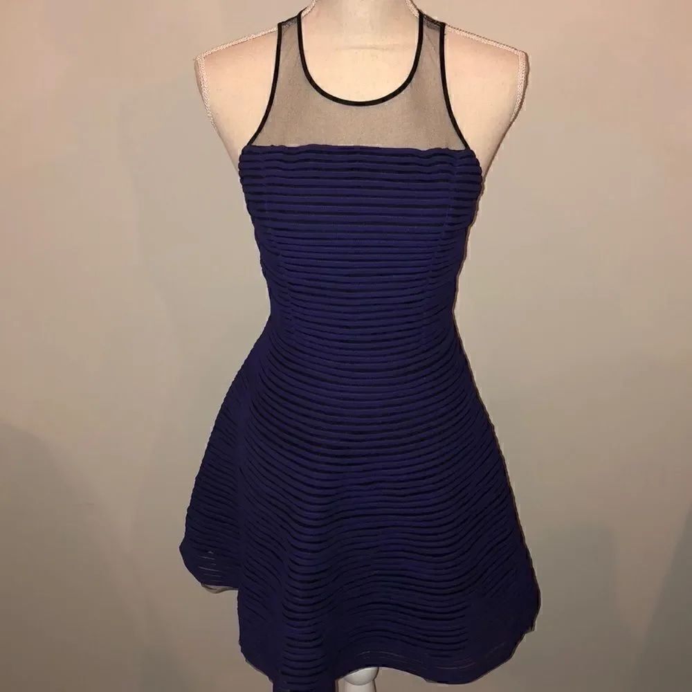 Sachin + Babi mesh striped slater dress